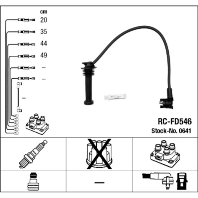 Afbeelding van Bougiekabelset NGK 0641