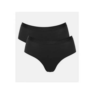 Afbeelding van sloggi GO Casual Midi 2P Dames Onderbroek Zwart Maat S