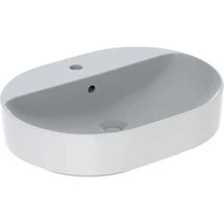 Afbeelding van Geberit VariForm opzetwastafel ellips wit KeraTect (60 x 45 cm) 1