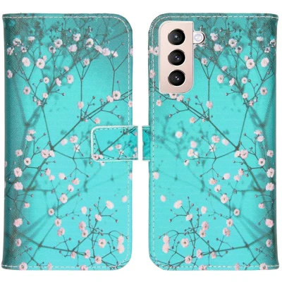Afbeelding van iMoshion Hoesje Geschikt voor Samsung Galaxy S21 Plus Met Pasjeshouder Design Softcase Bookcase Meerkleurig / Blossom
