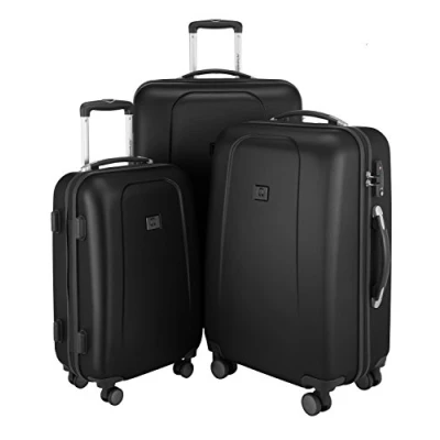 Afbeelding van HAUPTSTADTKOFFER Bruiloft Bagage Trolley koffer met 4 wielen, zwart., Set