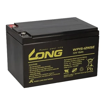 Afbeelding van 12 V 15 Ah Pb WP15 12NSE Deep Cycle Accu compatibel met AGM 6 DZM loodaccu enz.
