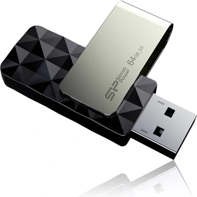 Afbeelding van USB stick Silicon Power Blaze B30 64 GB Zwart