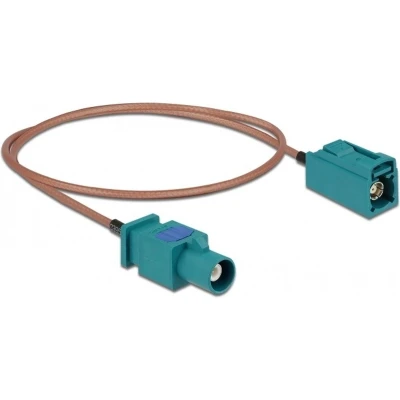 Afbeelding van Fakra Z (m) (v) antenne verlengkabel RG316 50 Ohm / transparant 0,50 meter