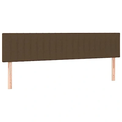 Afbeelding van Hoofdborden 2 st 100x5x78/88 cm stof donkerbruin