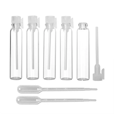 Afbeelding van Enslz 100 lege glazen mini flessen voor etherische oliën en aromatherapie, 2 ml