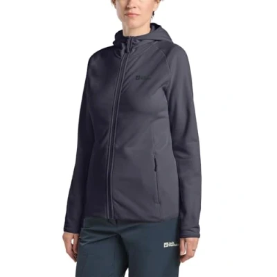 Afbeelding van Jack Wolfskin Baiselberg FZ Outdoorjas, Dames, Maat: XL, Graphite