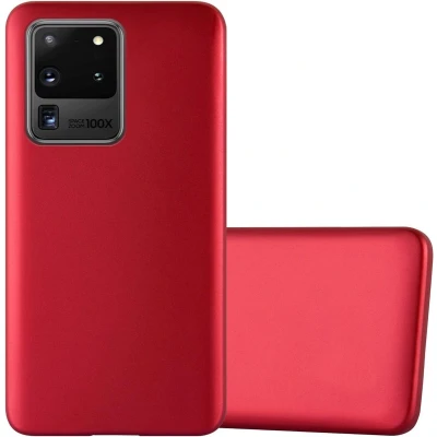 Afbeelding van Cadorabo Hoesje geschikt voor Samsung Galaxy S20 ULTRA in METALLIC ROOD Beschermhoes gemaakt van flexibel TPU silicone Case Cover