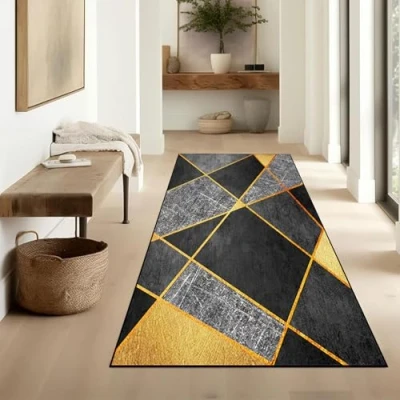 Afbeelding van Tapis de Cuisine 40 x 110 cm Lavable Antiderapant Moderne Abstrait, Motifs Géométriques, en Machine pour Cuisine, Couloir, Passage, A