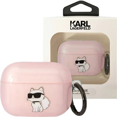 Afbeelding van Karl Lagerfeld KLAPHNCHTCP hoesje voor AirPods Pro roze Ikonik Choupette