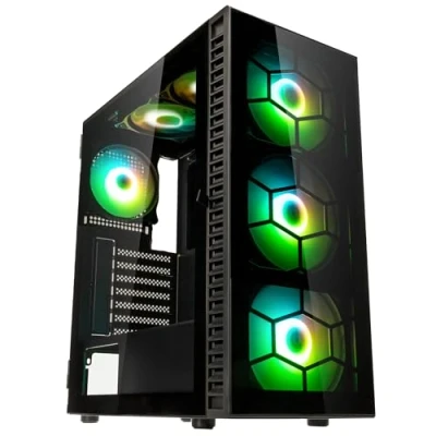 Afbeelding van Kolink Observatory HF Plus Glass ARGB Midi tower PC behuizing Zwart