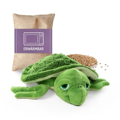 Afbeelding van Warmteknuffel schildpad groen Habibi warmie 27 cm opwarmknuffel geschikt voor oven en magnetron magnetronknuffel knuffel