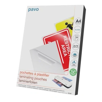 Afbeelding van Pavo 8004522 lamineerfolie, A4, 25 stuks