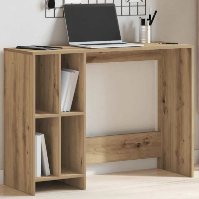Afbeelding van Bureau 102,5x35x75 cm bewerkt hout artisanaal eikenkleur
