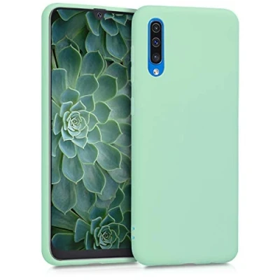 Afbeelding van kwmobile telefoonhoesje geschikt voor Samsung Galaxy A50 Hoesje smartphone Back cover in mat mintgroen