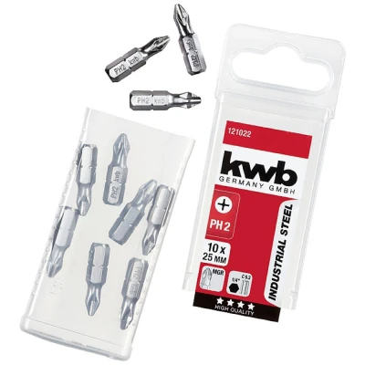 Afbeelding van kwb 121022 Kruis bit PH 2 Staal 10 stuk(s)