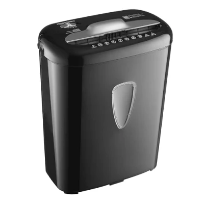 Afbeelding van Amazon Basics Zeer veilige microsnijmachine voor papier en creditcards, versnipperaar, 5 6 vellen, zwart