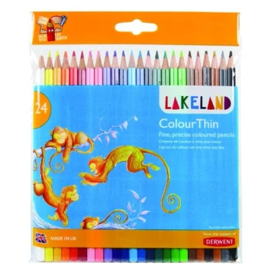 Afbeelding van Derwent Potloden Lakeland Colourthin Met 24 Kleurpotloden Grafietpotloden Meerkleurig