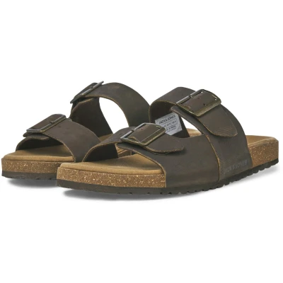 Afbeelding van Jack &amp; Jones Jfwlouis Pantoffels, Heren, Maat: 41, Java Leer/ synthetisch