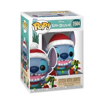 Afbeelding van Lilo &amp; Stitch with Lights (Holiday) vinylfiguur 1504 Funko Pop! meerkleurig