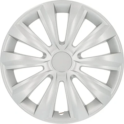 Afbeelding van cartrend 1x Delta Wieldoppen, 15 inch, voor alle standaard stalen velgen van slagvaste speciale kunststof, dubbellaagse metallic lak, overgelakt, zwart, 1 stuk