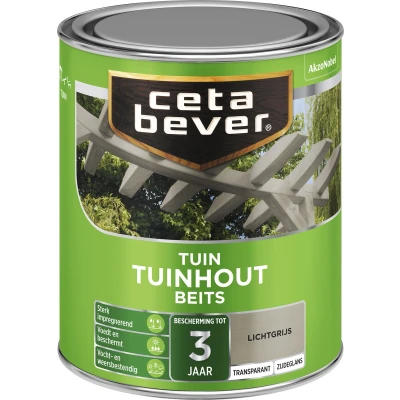 Afbeelding van Ceta Bever Tuinbeits Tuinhout Transparant 032 Licht Grijs Blanke lak &amp; Beits