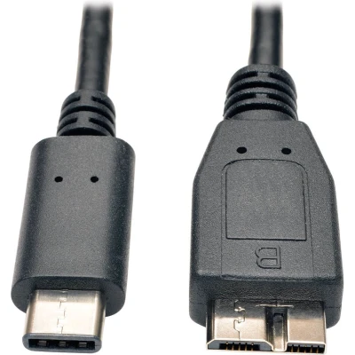 Afbeelding van Tripp Lite U426 003 G2 USB 3.1 Gen 2 (10 Gbps) Cable, Type C (USB C) to 3.0 Micro B (M/M), 3 ft. TrippLite
