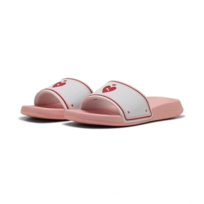 Afbeelding van Puma Popcat Idylle Badslippers, Dames, Maat: 40.5, White for all time red pink fruit Kunststof/ textiel