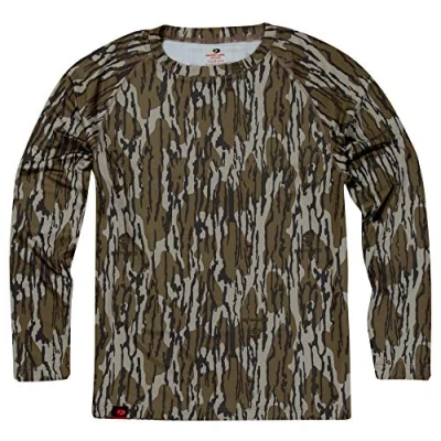 Afbeelding van Mossy Oak Jacht shirt voor heren, lange mouwen, camouflage, Origineel Bottomland