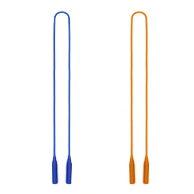 Afbeelding van JM 2 verpakkingen elastische siliconen bril met houder, Verpakking stuks, blauw en oranje