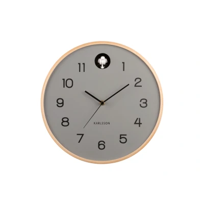 Afbeelding van Karlsson Wandklok Natural Cuckoo Muisgrijs Ø31,5cm