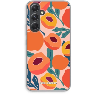 Afbeelding van Case Company® hoesje geschikt voor Samsung Galaxy A54 Perzik Soft Cover Telefoonhoesje Bescherming aan alle Kanten en Schermrand