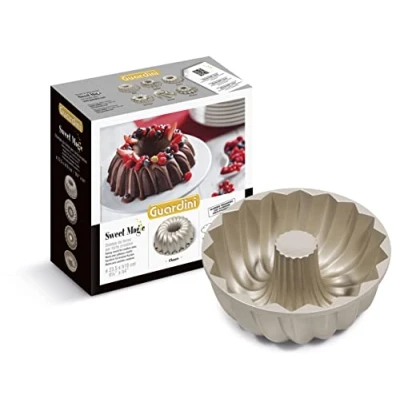 Afbeelding van Guardini Sweet Magic Tulband Bakvorm Cakeblik Taartvorm Cakevorm 23,5 cm Classic Aluminium Champagne
