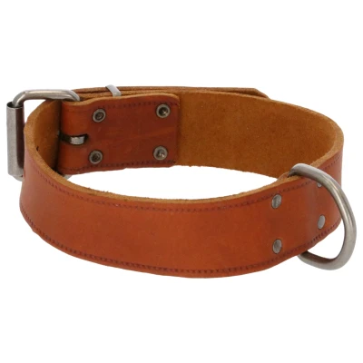 Afbeelding van Adori Halsband Vetleder Met Print Cognac Hondenhalsband 60x4.0 cm