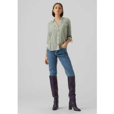 Afbeelding van Vero Moda Vmbumpy LS NEW NOOS Overhemdblouse, Dames, Maat: Small, Laurel wreath