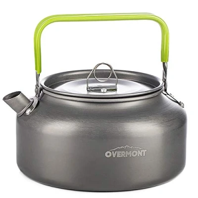 Afbeelding van OVERMONT Ultralicht kookgerei, 1,2 l, voor kamperen, keuken, potten, pannen, wandelen, trekking, picknick, vissen, bergbeklimmen