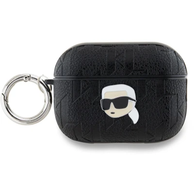Afbeelding van Karl Lagerfeld Monogram Head case voor AirPods Pro 2 zwart