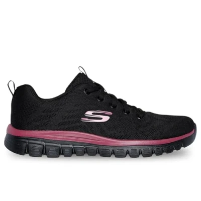 Afbeelding van Skechers Sport Womens GRACEFUL GET CONNECTED Vrouwen Zwart/Mauve 12615 BKMV