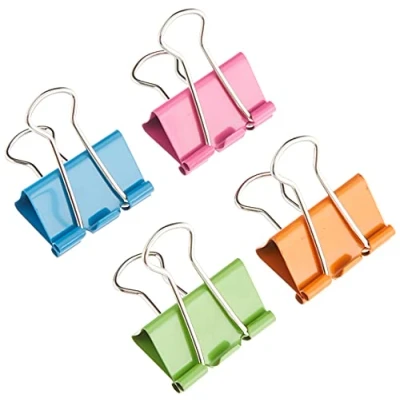Afbeelding van Rapesco FBC32COL dubbele cliptangen, 32 mm, verschillende kleuren, 10 stuks