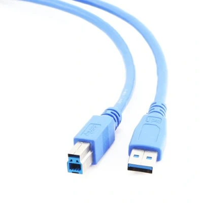 Afbeelding van USB A naar B kabel USB3.0 tot 0,9A / blauw 3 meter