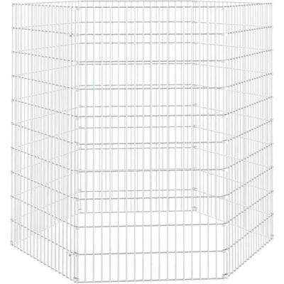 Afbeelding van VidaXL Dierenverblijf 6 panelen 54x100 cm gegalvaniseerd ijzer
