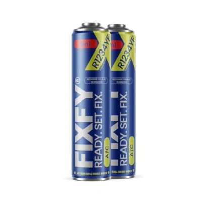 Afbeelding van FIXFY R1234YF 2 delige set 5 in 1 koelmiddelen met olie, afdichtmiddel, droogmiddel en uv kleurstof, vul de airconditioning zelf (voertuigen vanaf 2017)