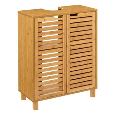 Afbeelding van 5Five Lavabomeubel 2 Deuren Beige Bamboe 60.5 x 28 59.1 cm