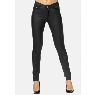 Afbeelding van Elara Kunstleder HOSE Broek, Dames, Maat: 48, Schwarz