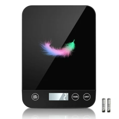 Afbeelding van Drcowu Digitale keukenweegschaal, 10 kg, zwart