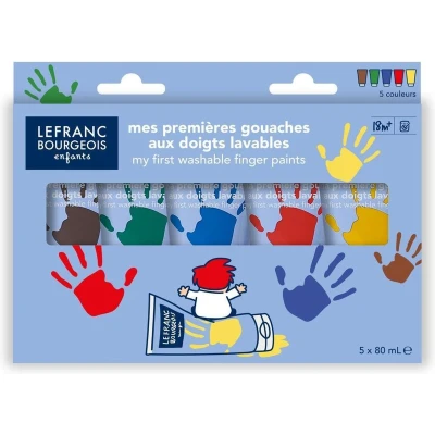 Afbeelding van Lefranc Bourgeois Gouache Vingerverf Set Classic 5x80ml