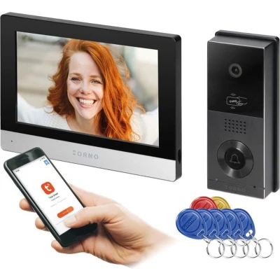 Afbeelding van XIRAN single family video doorphone set, 2 wire, 8&quot;, touch screen, Full HD, RFID Smart videodeurbel (Tuya)
