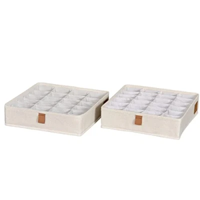 Afbeelding van Store It Lade sorteermandjes beige 24 vaks (2 stuks)