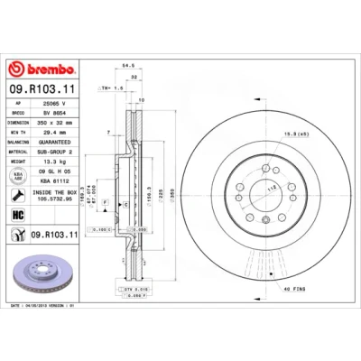 Afbeelding van Brembo Remschijf 09.R103.11