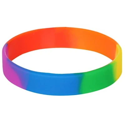Afbeelding van TRIXES Regenboog Siliconen Armband Gay Pride LGBT Festival Events Accessoire voor Mannen of Vrouwen Waterbestendig Pols Sport